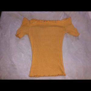 Yellow off shoulder top